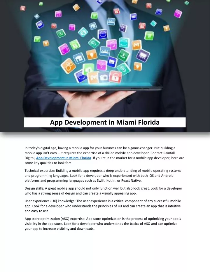 app development in miami florida