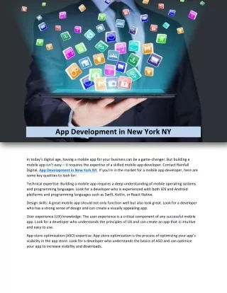 App Development in New York NY - Rainfall Digital