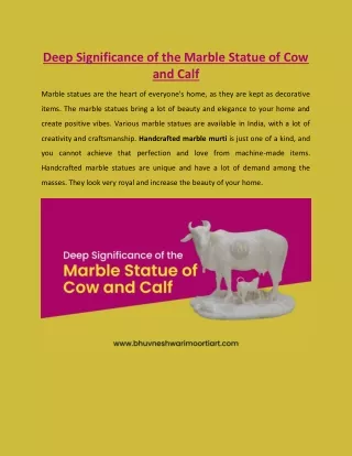 deep significance of the marble statue