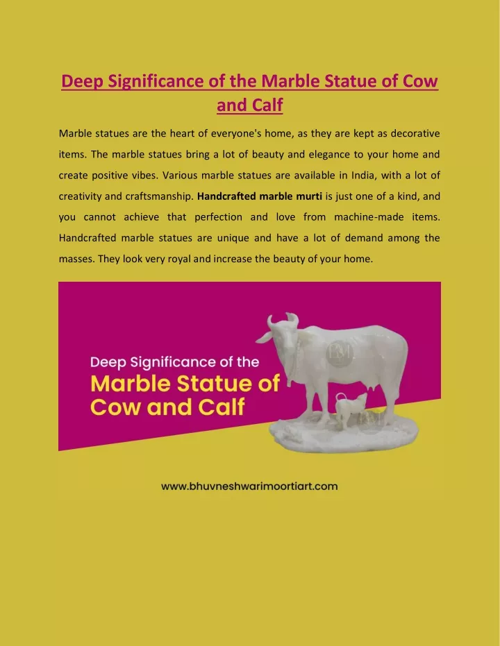 deep significance of the marble statue