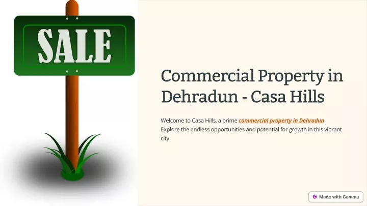 commercial property in dehradun casa hills