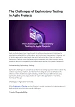The Challenges of Exploratory Testing in Agile Projects - slide 1
