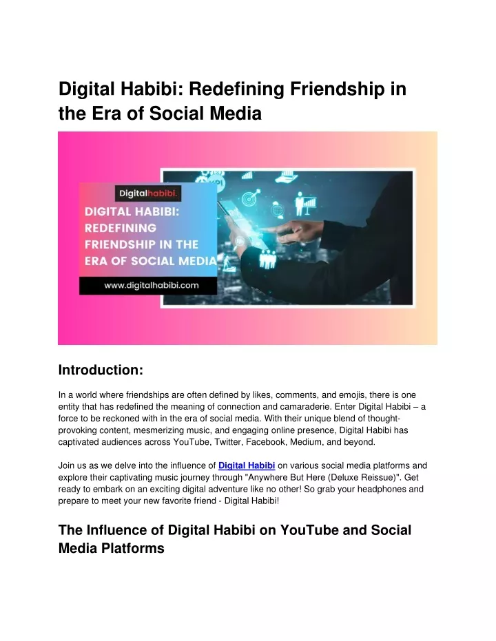 digital habibi redefining friendship
