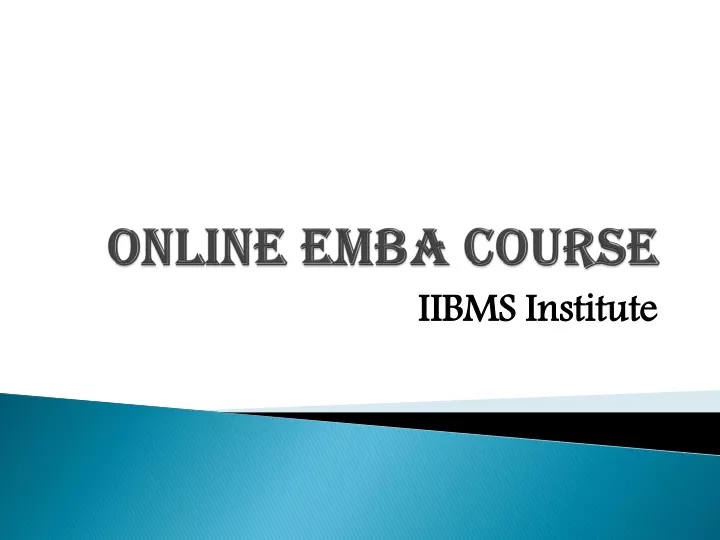 online emba course