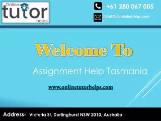 Assignment Help Tamsania