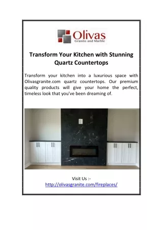 Transform Your Kitchen with Stunning Quartz Countertops