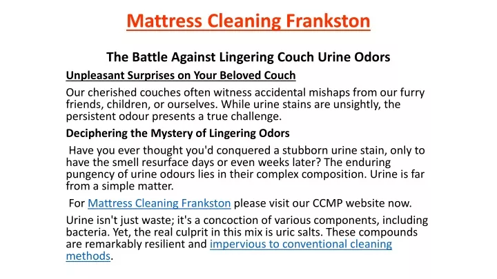mattress cleaning frankston