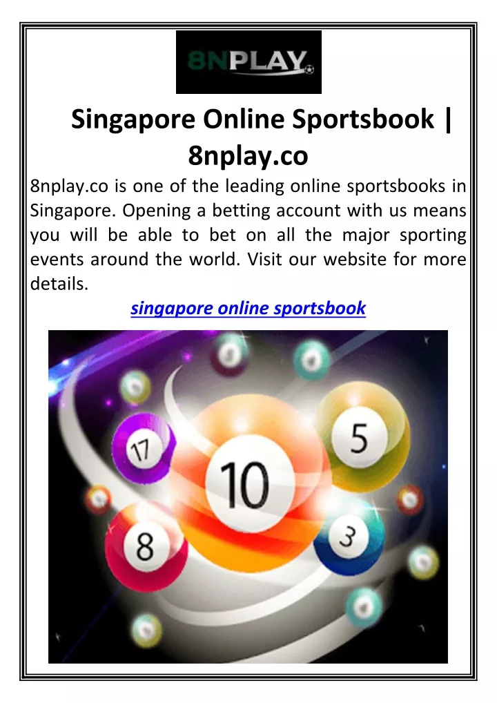 singapore online sportsbook 8nplay co 8nplay