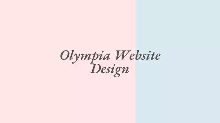 olympia website design
