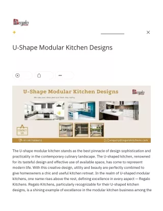u shape modular kitchen designs