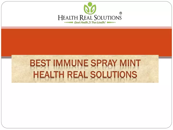 best immune spray mint health real solutions