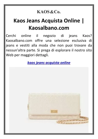 kaos jeans acquista online kaosalbano com