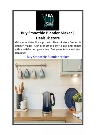 Buy Smoothie Blender Maker  Dealsuk.store
