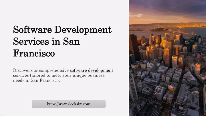 software development services in san francisco