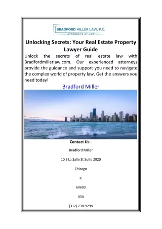 Unlocking Secrets Your Real Estate Property Lawyer Guide