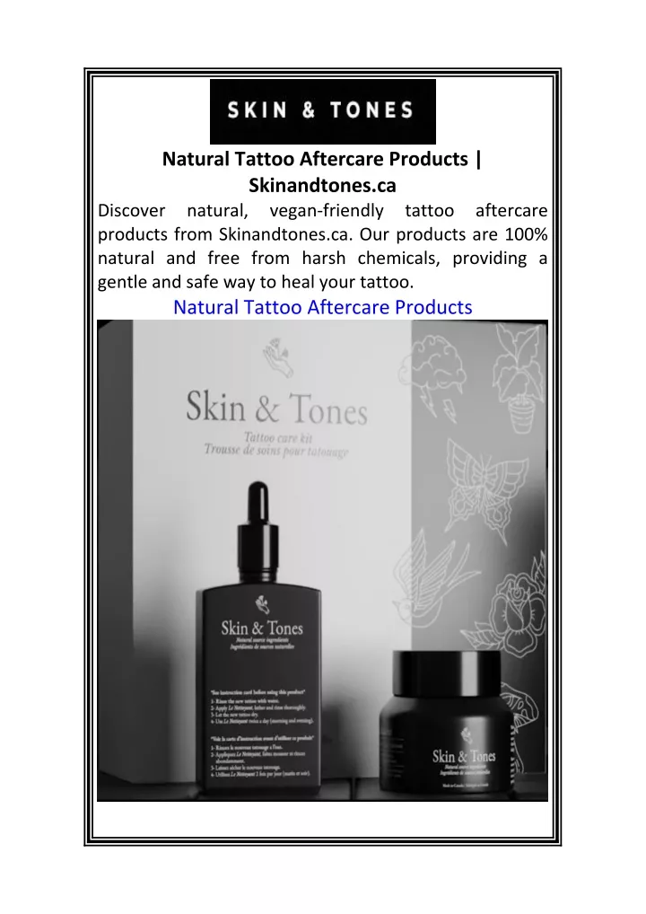 natural tattoo aftercare products skinandtones