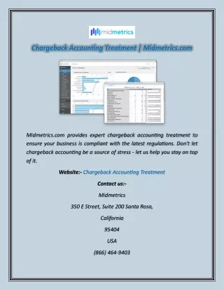Chargeback Accounting Treatment  Midmetrics