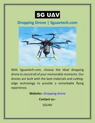 Dropping Drone  Sguavtech