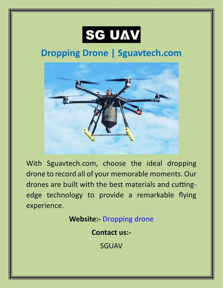 dropping drone sguavtech com