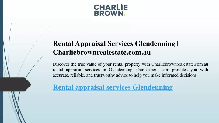 rental appraisal services glendenning