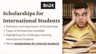 Learn About The Scholarship For International Students