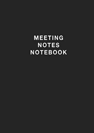 get [PDF] Download Meeting Notes Notebook: Meeting Book for Note Taking With Action Items