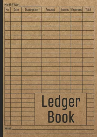 [PDF READ ONLINE] Ledger Book: Income and Expenses Tracker / Profit and Loss Ledger / Book
