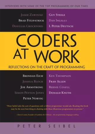Download Book [PDF] Coders at Work: Reflections on the Craft of Programming