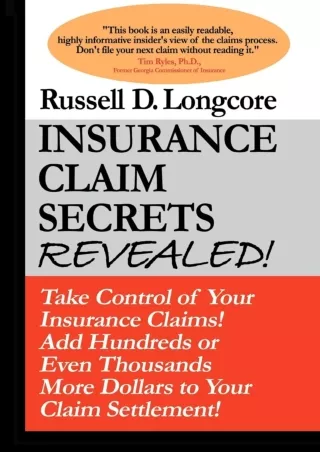 [READ DOWNLOAD] Insurance Claim Secrets REVEALED!