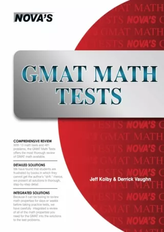 Read ebook [PDF] GMAT Math Tests: Thirteen Full-length GMAT Math Tests!