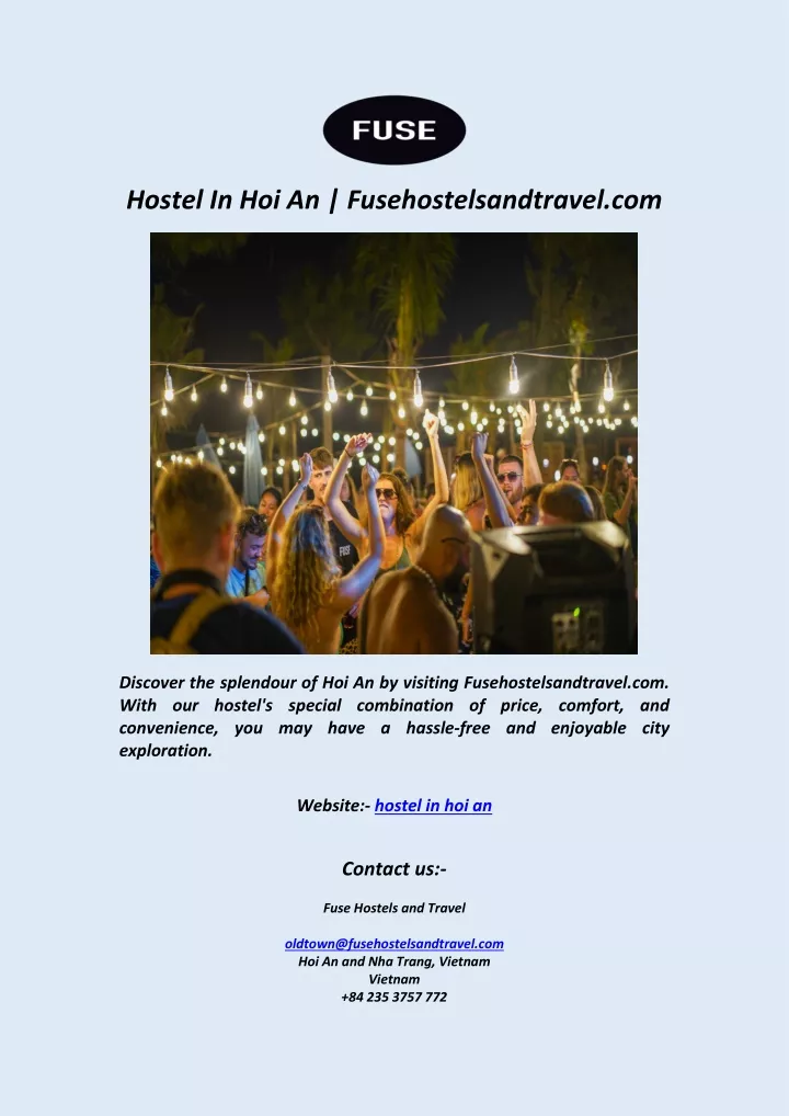 hostel in hoi an fusehostelsandtravel com