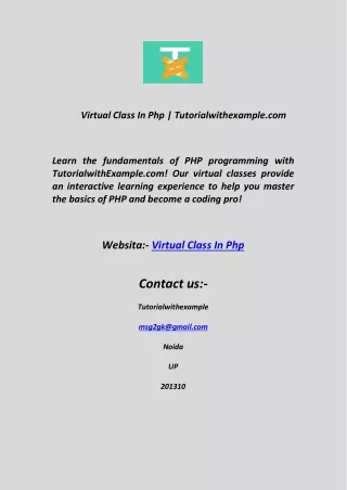 Virtual Class In Php  Tutorialwithexample com