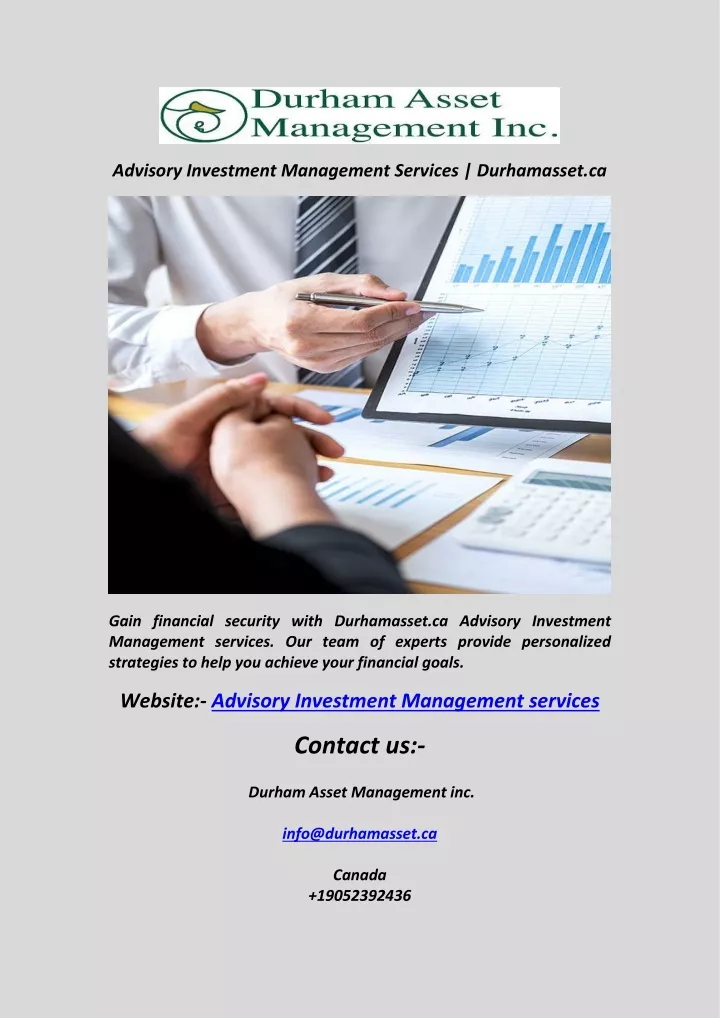 advisory investment management services