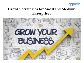 Appstar Financial - Growth Strategies for Small and Medium Enterprises