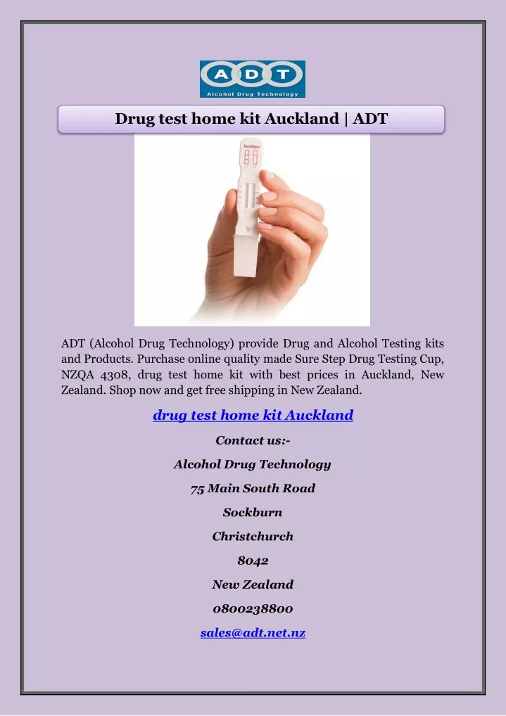 drug test home kit auckland adt