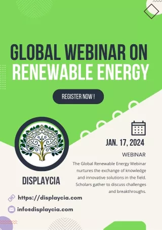 Global Webinar on Renewable Energy