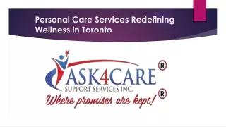 Personal Care Services Redefining Wellness in Toronto
