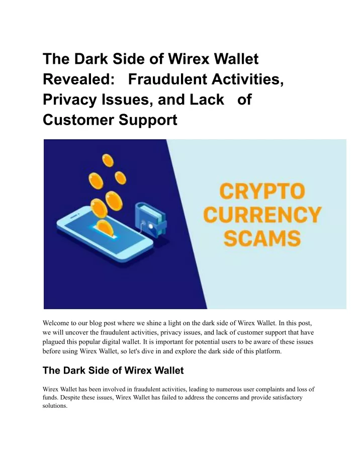 the dark side of wirex wallet revealed fraudulent