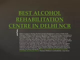 BEST ALCOHOL REHABILITATION CENTRE IN DELHI NCR