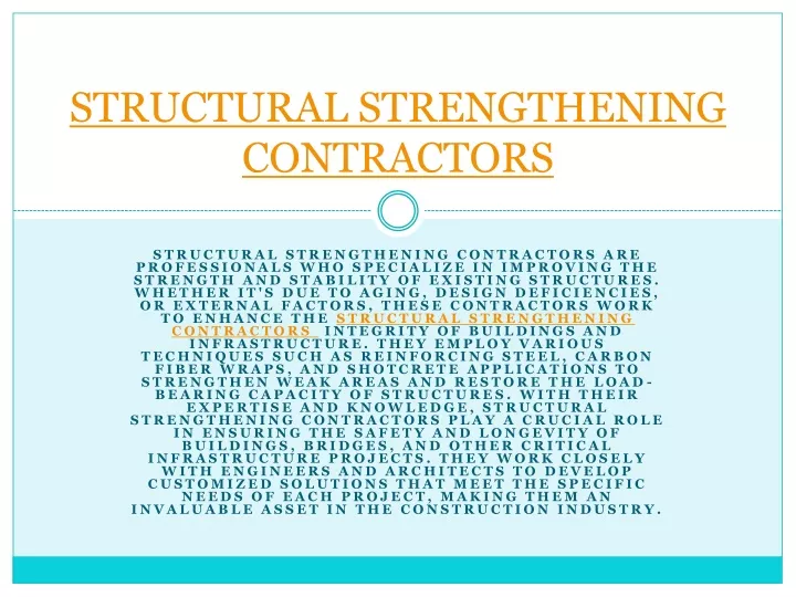 structural strengthening contractors