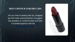 Best lipstick for dry lips