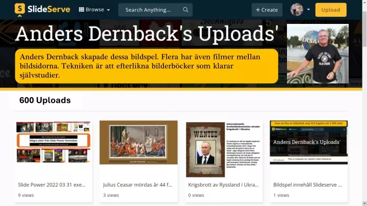 anders dernback skapade dessa bildspel flera