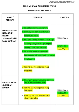 PERHIMPUNAN  RASMI SESI PETANG 2021