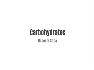 Carbohydrates For Nursing Students