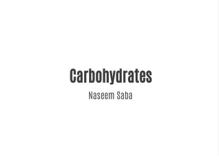 carbohydrates naseem saba