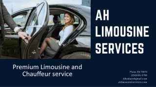 Premium Limousine and Chauffeur service - AH Limousine Services