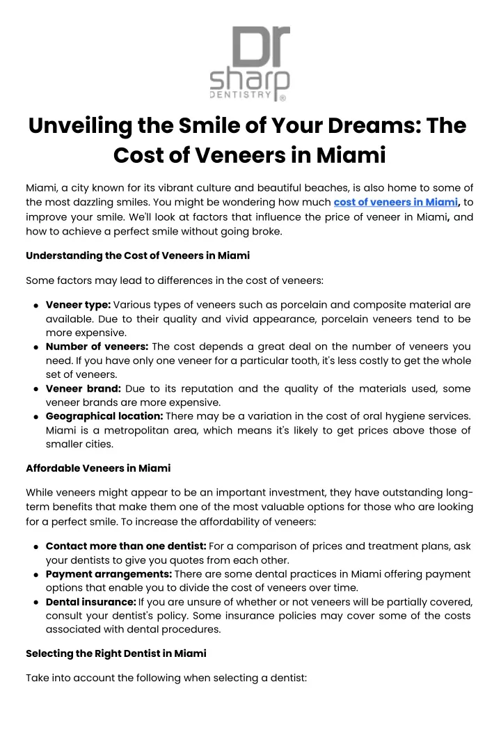 unveiling the smile of your dreams the cost