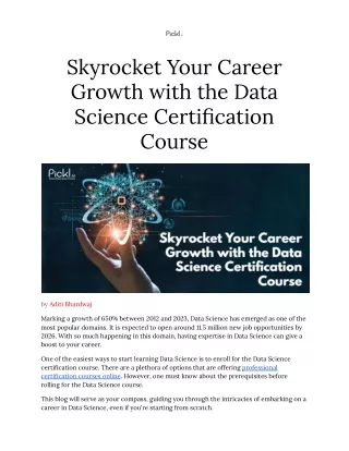 Skyrocket Your Career Growth with the Data Science Certification Course