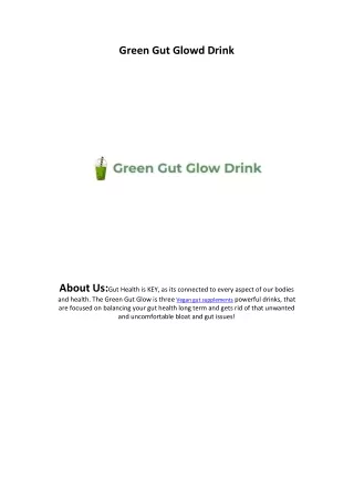 green gut glowd drink