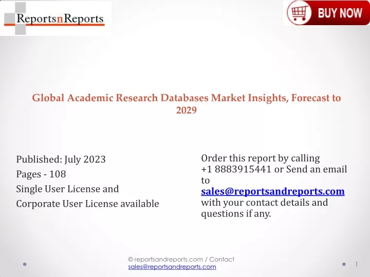 global academic research databases market